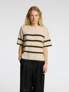 Maline-Liliana 2/4 Knit O-Neck Noos - Birch Kalamata