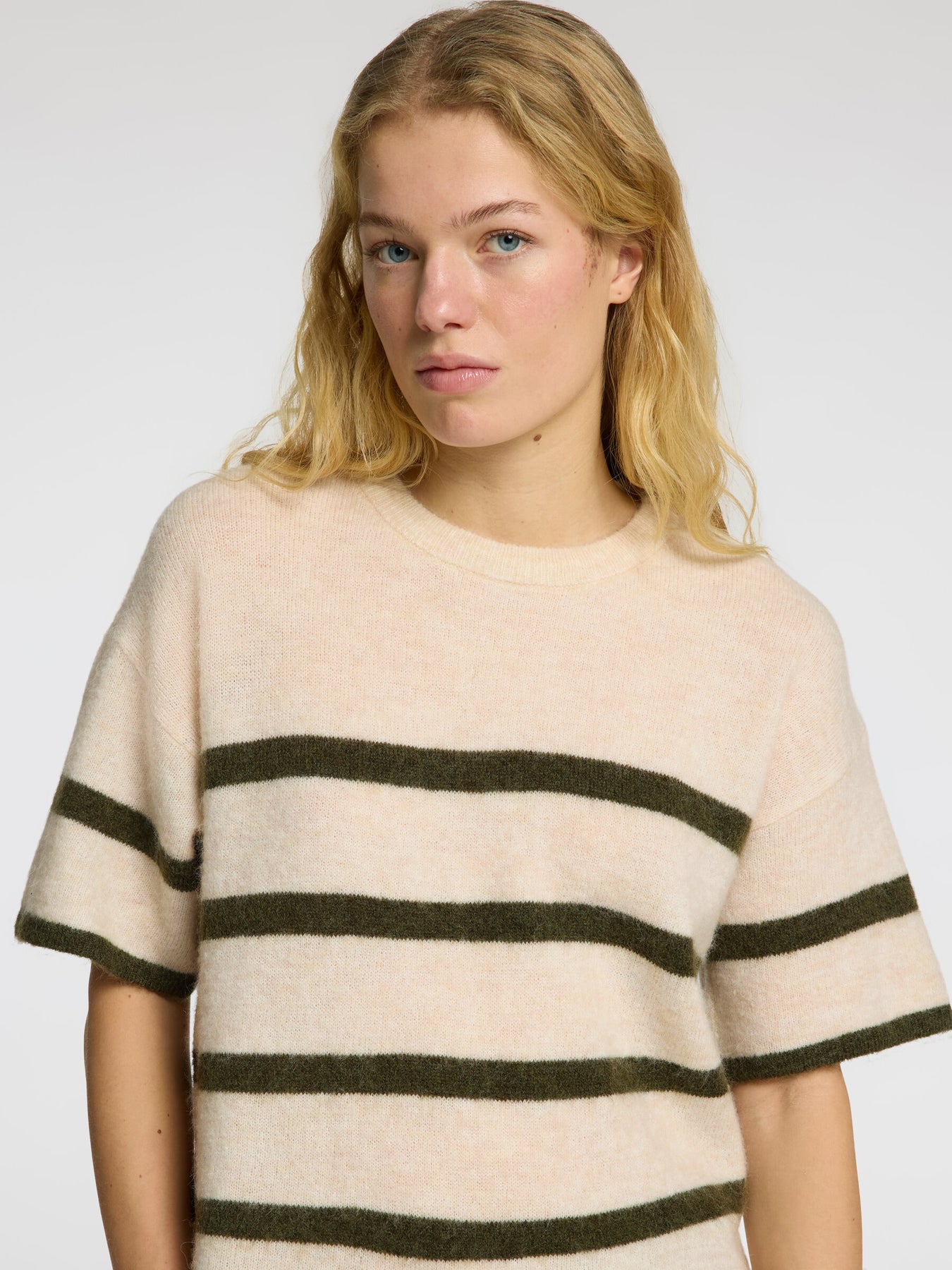 Maline-Liliana 2/4 Knit O-Neck Noos - Birch Kalamata