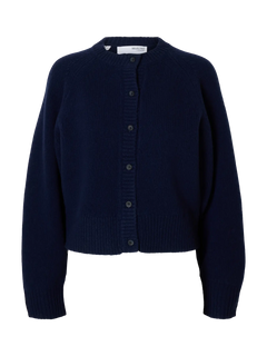 Nora Short Ls Knit O-Cardigan - Dark Sapphire