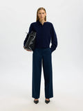 Nora Short Ls Knit O-Kofta - Dark Sapphire