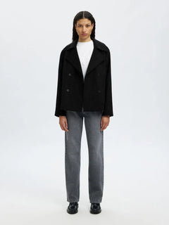 Alma Wool Blend Jacket - Black