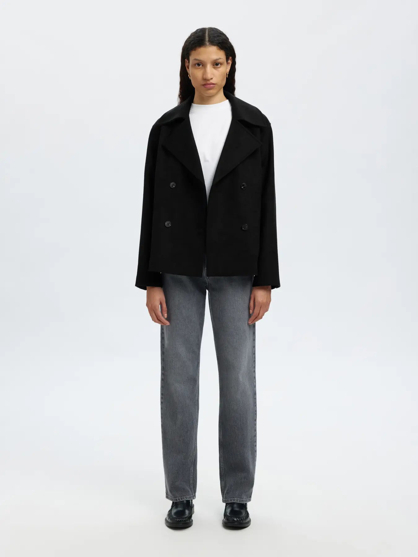 Alma Wool Blend Jacket - Svart
