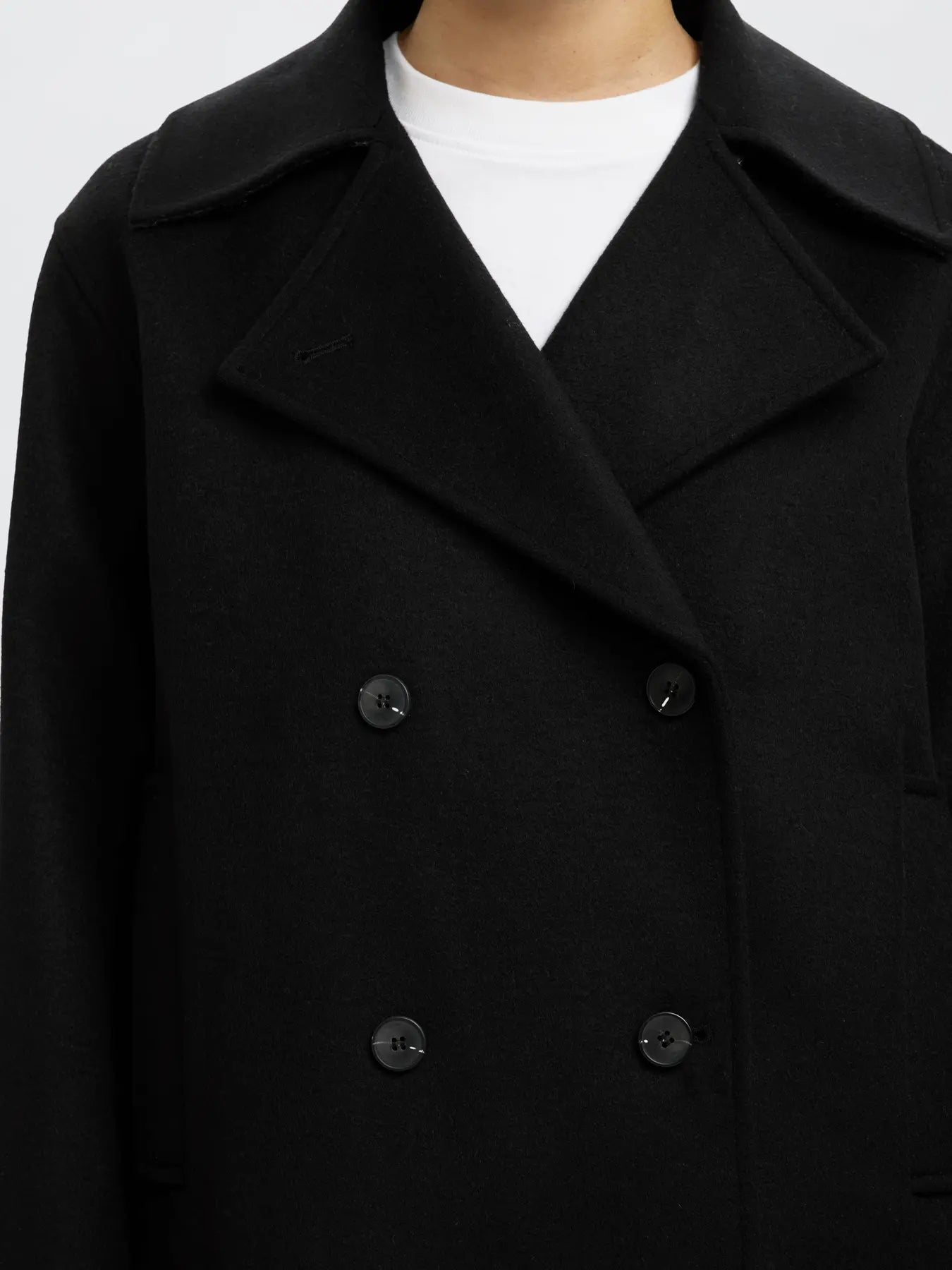 Alma Wool Blend Jacket - Svart