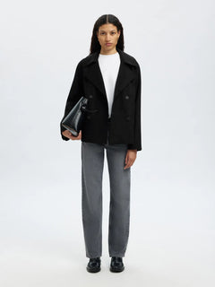 Alma Wool Blend Jacket - Black