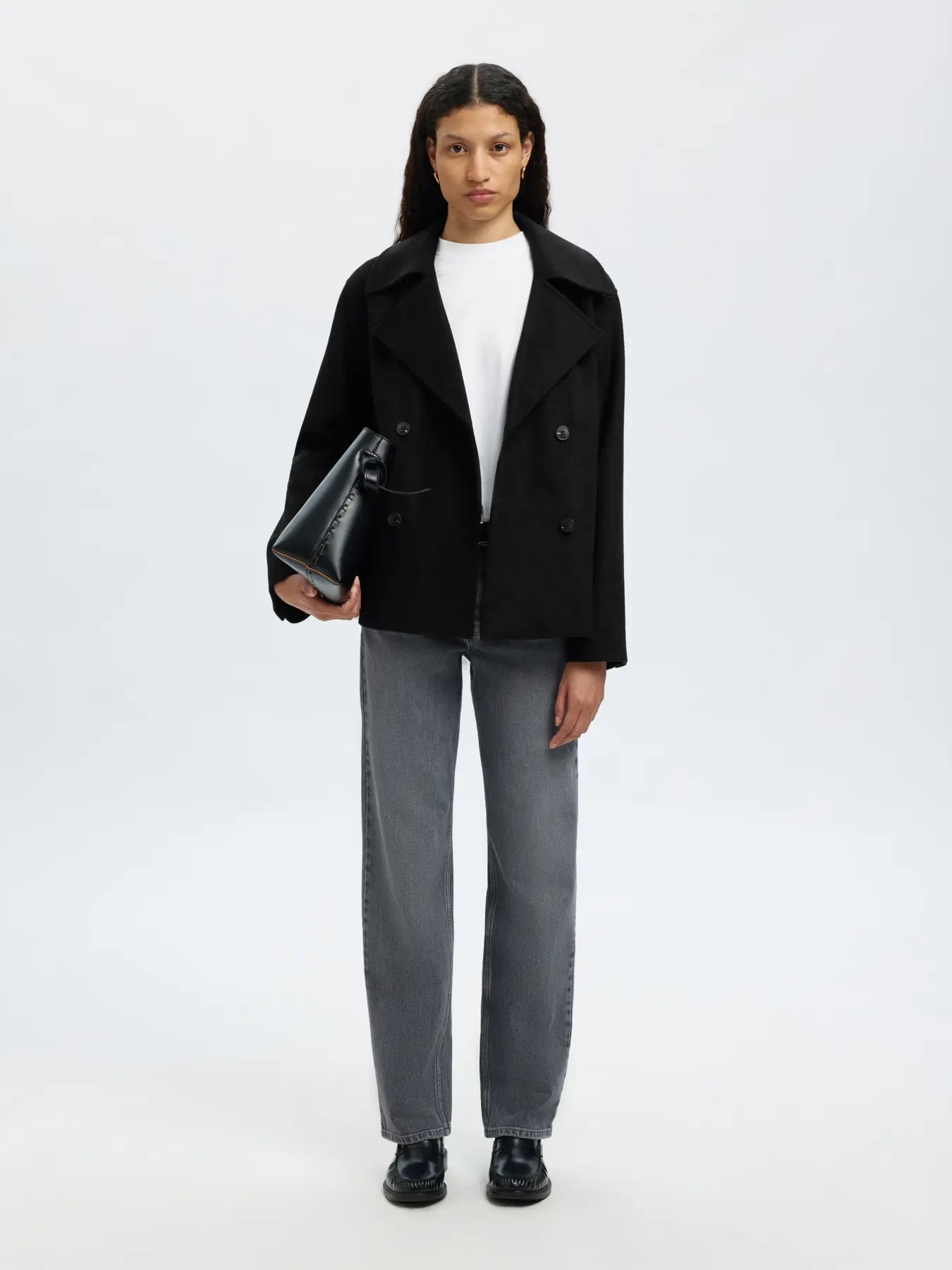 Alma Wool Blend Jacket - Svart