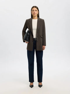 Rita Ls Relaxed Blazer - Delicioso Melange