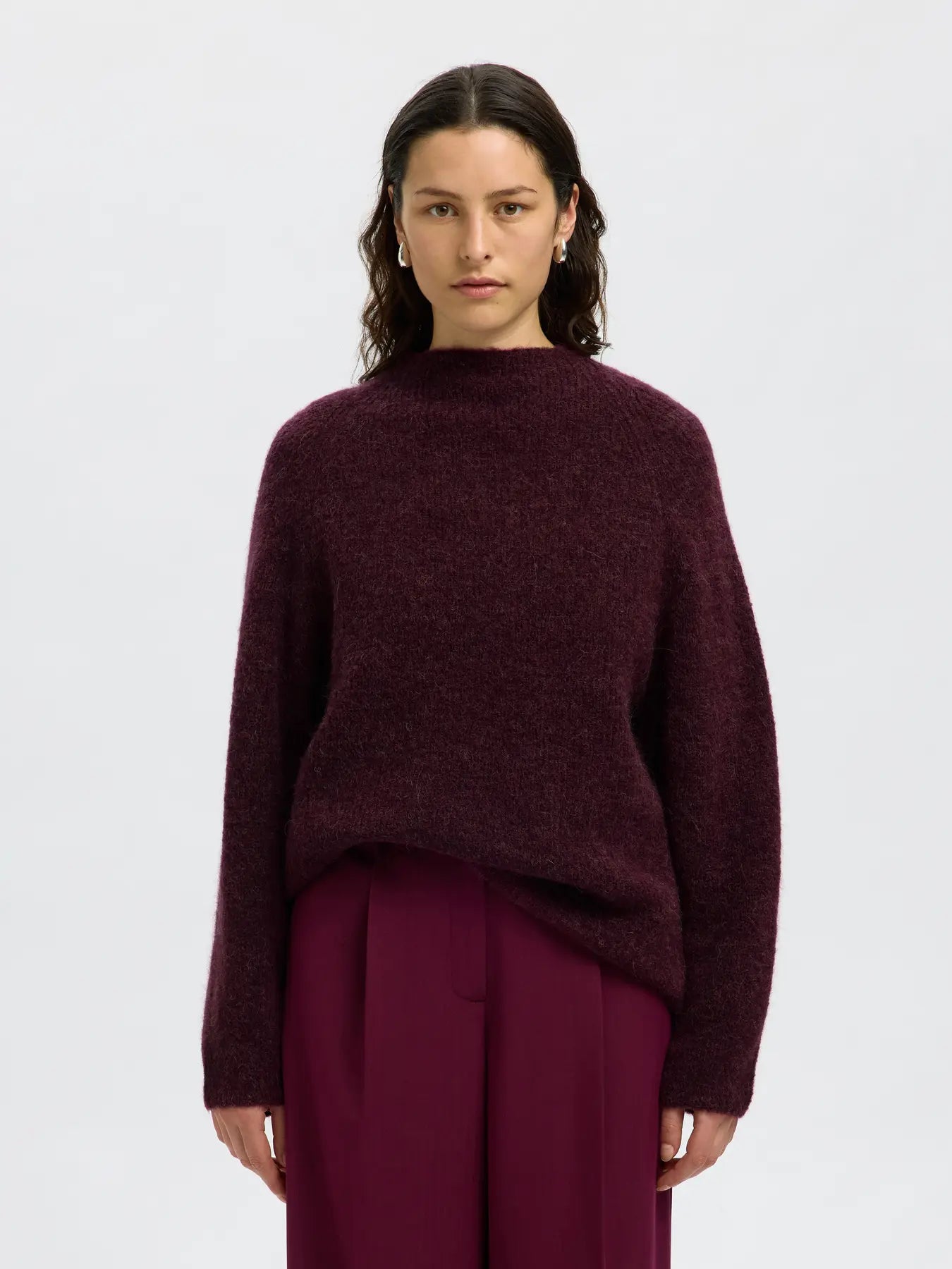 Sia Ras Ls Knit T-Neck - Fig