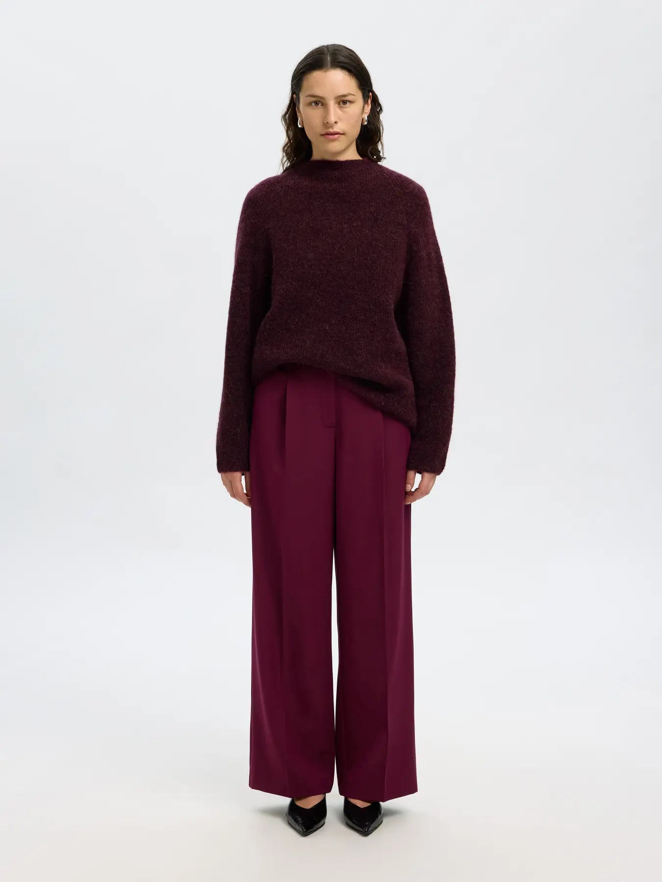 Sia Ras Ls Knit T-Neck - Fig