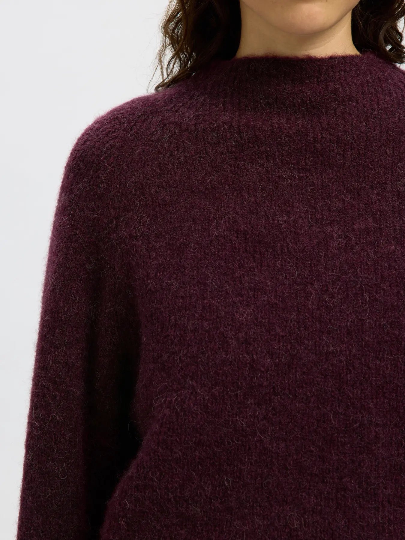 Sia Ras Ls Knit T-Neck - Fig