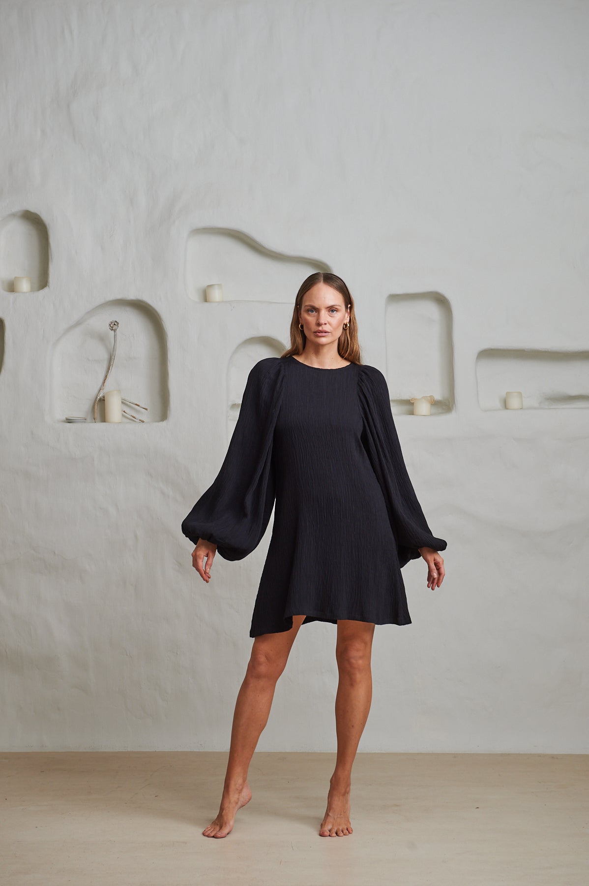Valeria Crinkled - Black
