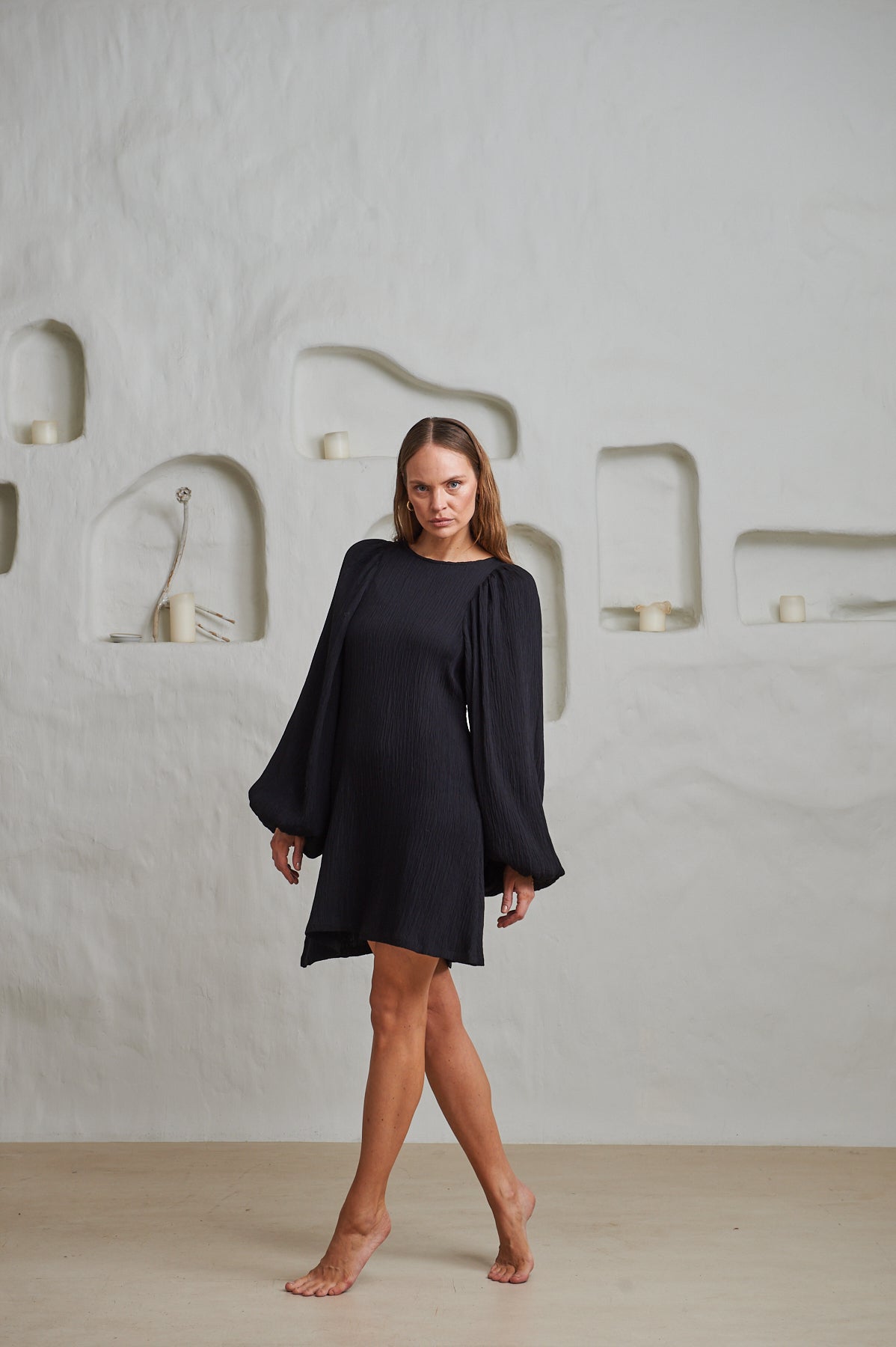 Valeria Crinkled - Black