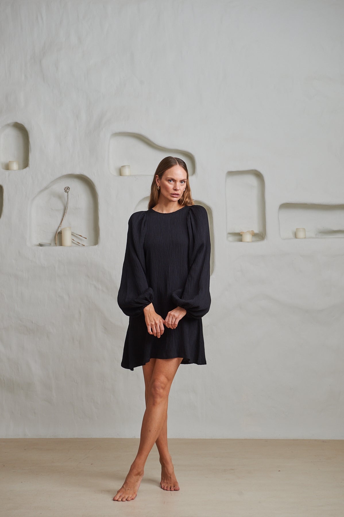 Valeria Crinkled - Black