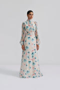 Valerie Open Back Silk Blend Maxi Dress - Florals