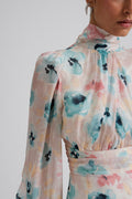Valerie Open Back Silk Blend Maxi Dress - Florals