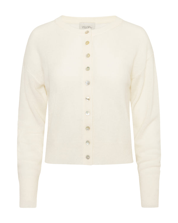 ERLE CASHMERE CARDIGAN - OFF WHITE