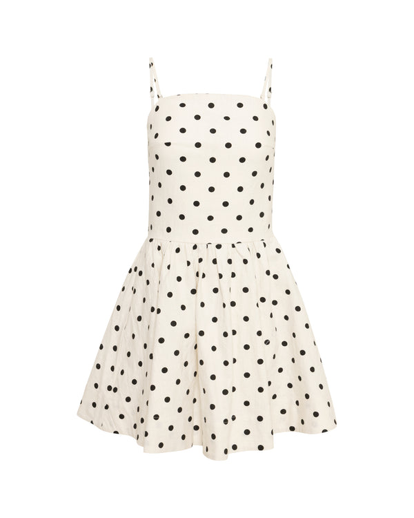 ENIA DOT DRESS - VIT
