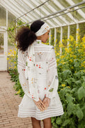 Aliah Garden Dress - White Garden