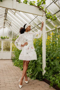 Aliah Garden Dress - White Garden