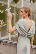 Louise Draped Back Maxiklänning - Sage