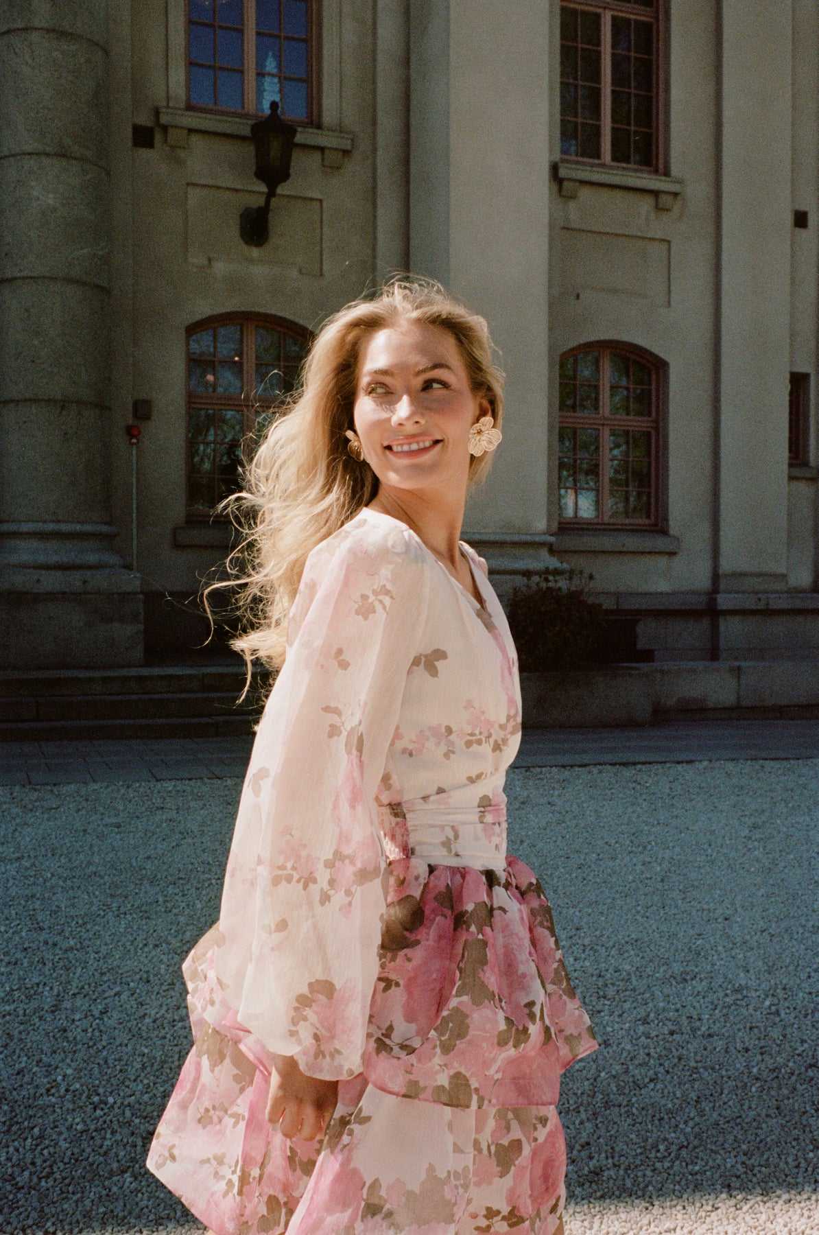Jade Wave Rose Dress - Rosa