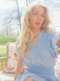 Fryd Paisley Dress - Light Blue