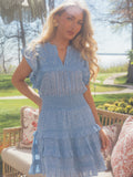 Fryd Paisley Dress - Light Blue