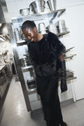 Mone Velour Top - Svart