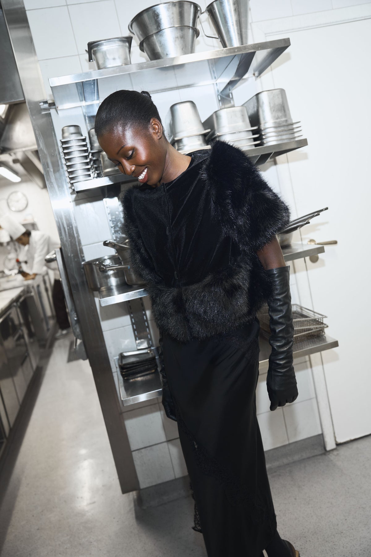Mone Velour Top - Svart