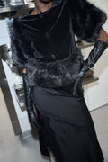 Mone Velour Top - Svart