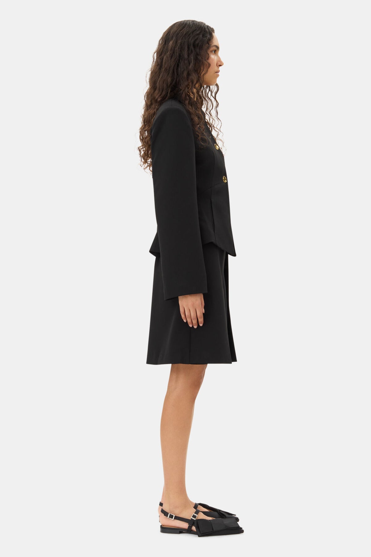 Light Twill Suiting Blazer - Svart