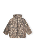 GANNI Leo Puffers Midi Jacket - Almond Milk