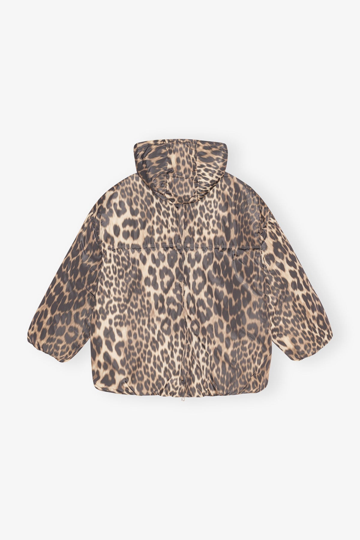 GANNI Leo Puffers Midi Jacket - Almond Milk