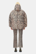 GANNI Leo Puffers Midi Jacket - Almond Milk