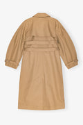 Bonded Cotton Trench Coat - Tiger's Eye