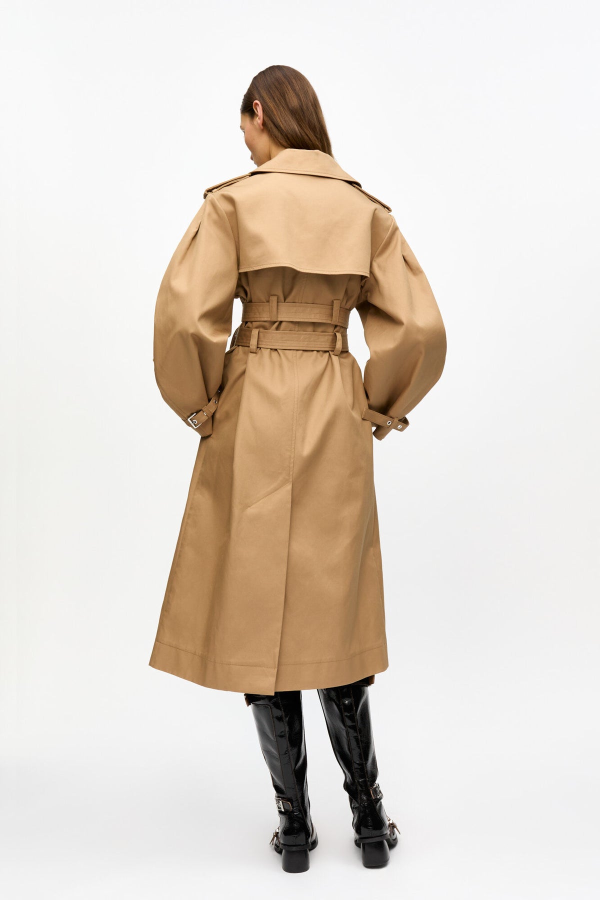 Bonded Cotton Trench Coat - Tiger's Eye