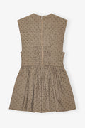 Flock Check Suiting Corset Mini Dress - Tiger's Eye