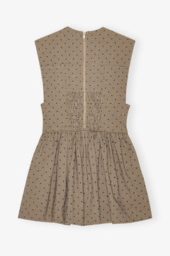 Flock Check Suiting Corset Mini Dress - Tiger's Eye