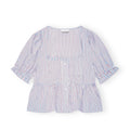 Yarn Dyed Stripe Blus - Soft Chambray