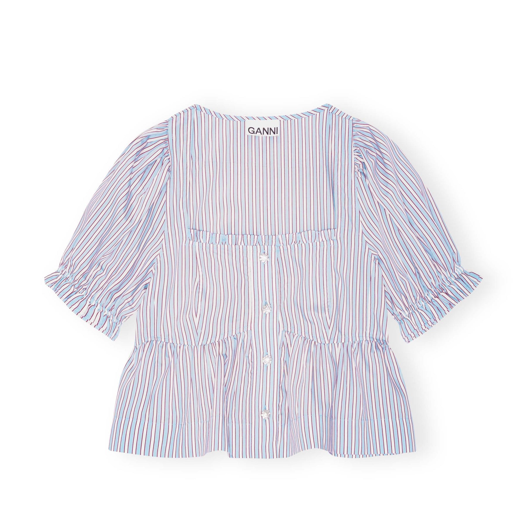 Yarn Dyed Stripe Blus - Soft Chambray