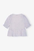 Yarn Dyed Stripe Blus - Soft Chambray