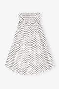 Printed Double Satin Long Pocket Skirt - Egret