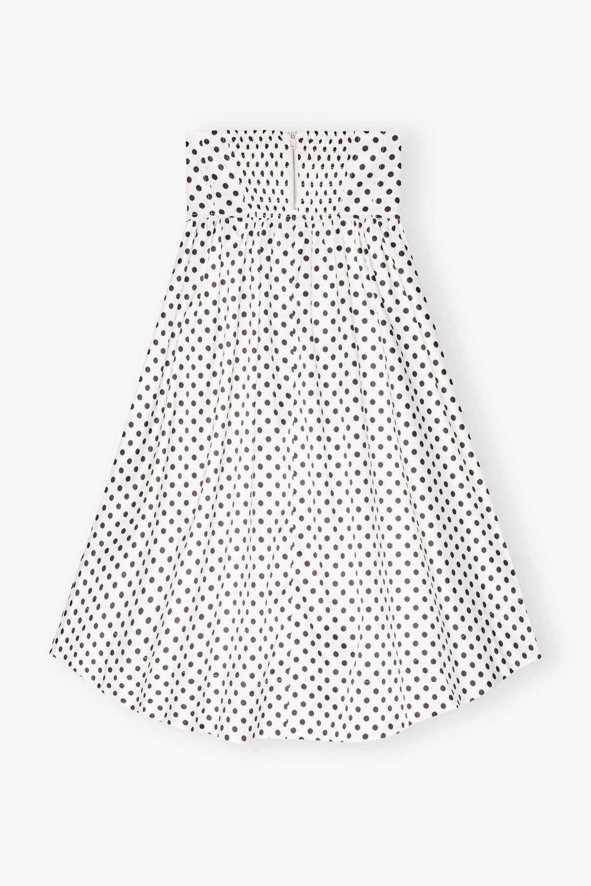Printed Double Satin Long Pocket Skirt - Egret