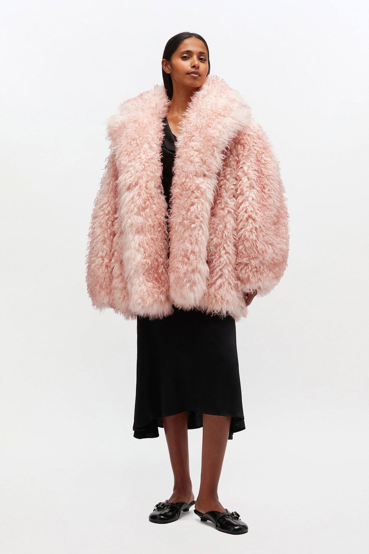 Ganni Long Pile Alternative Fur Midi-kappa - Mary'S Rose