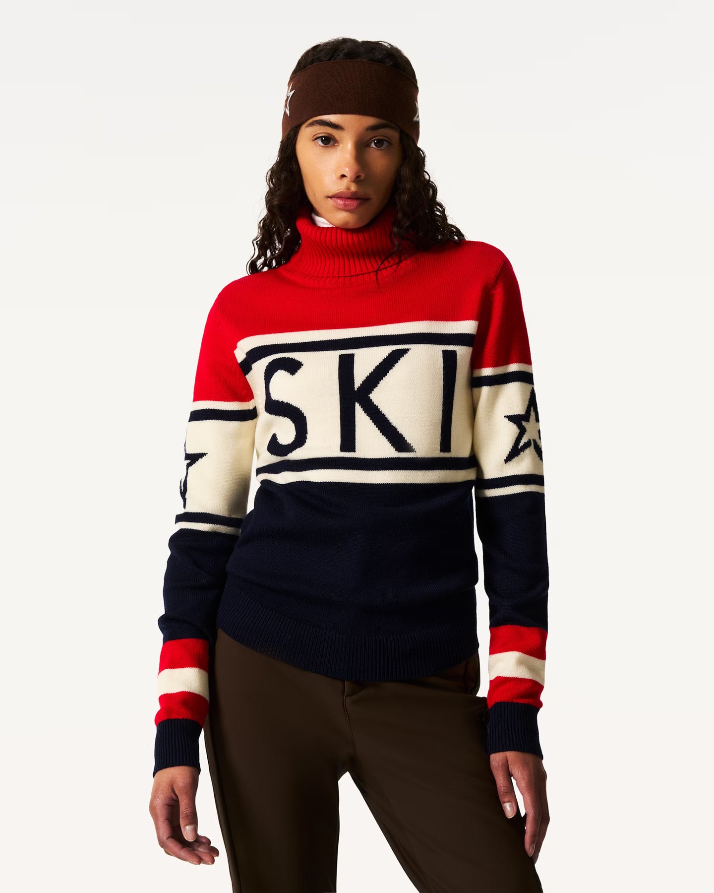 Schild Sweater - Röd & Marinblå