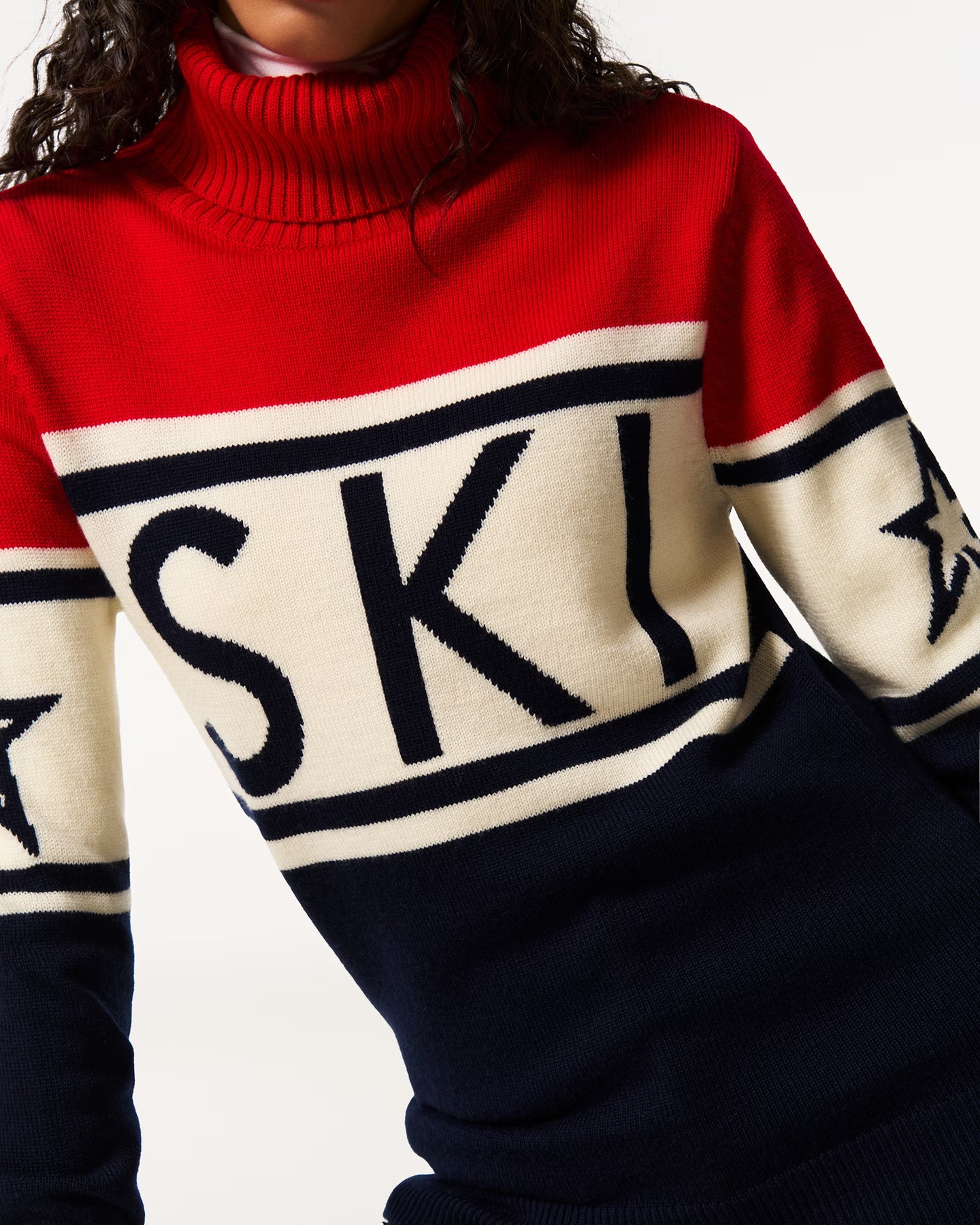 Schild Sweater - Röd & Marinblå