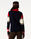 Schild Sweater - Röd & Marinblå