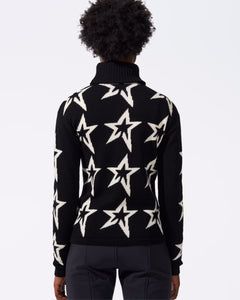 Star Dust Sweater - Black/Snow White Star