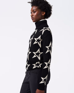 Star Dust Sweater - Black/Snow White Star