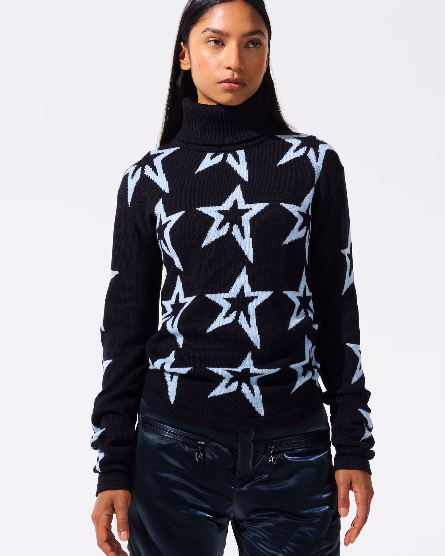 Star Dust Sweater - Dark Charcoal Blue/Bluebird Star