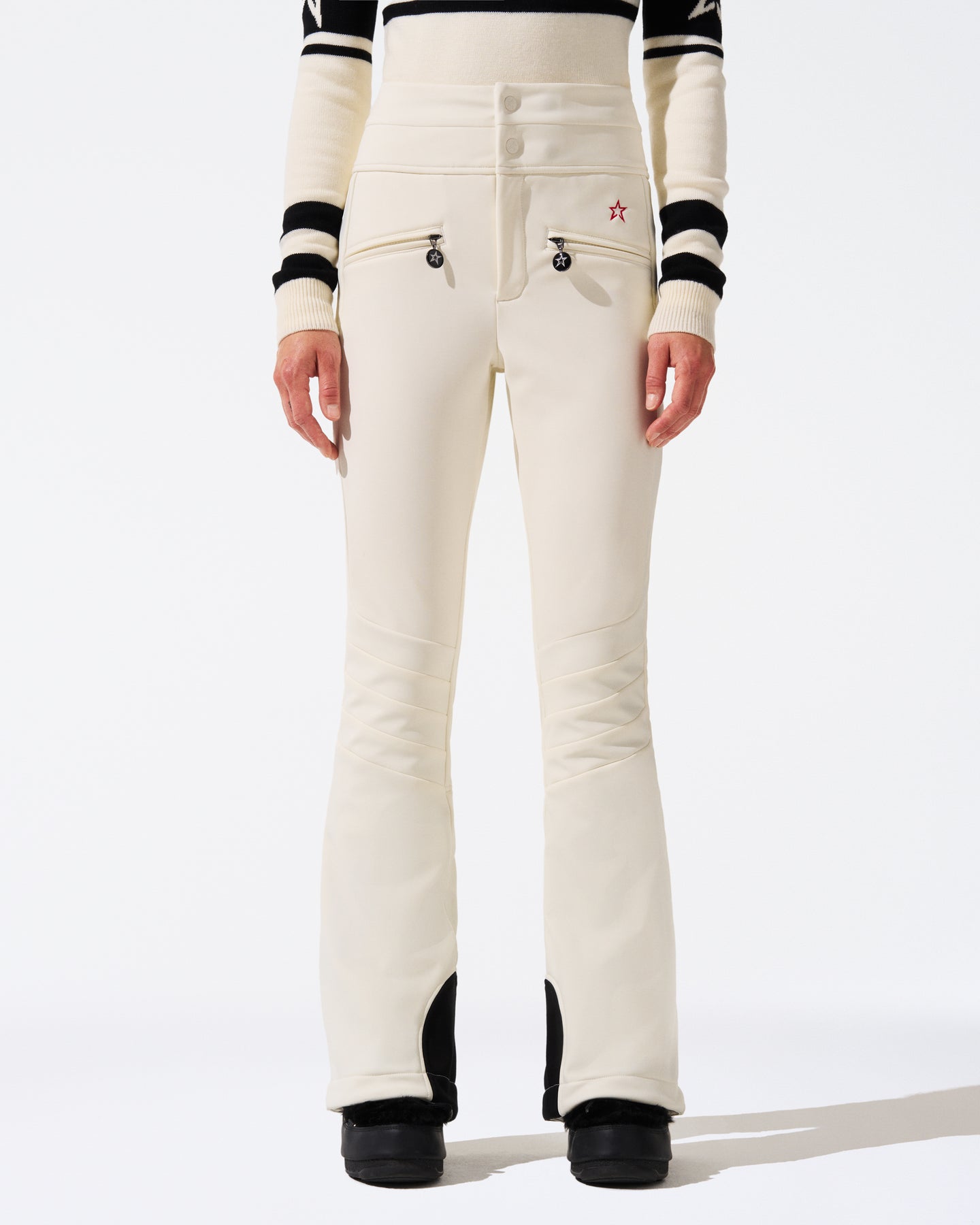 Aurora High Waist Flare Pant - Snow White